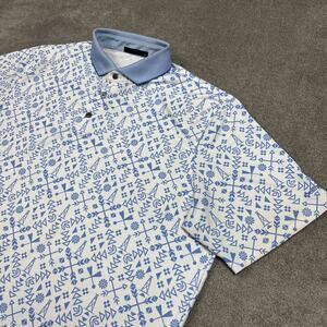 Greyson Polo Shirt Mens XL Tribal Abstract Performance Golf Stretch Contrast